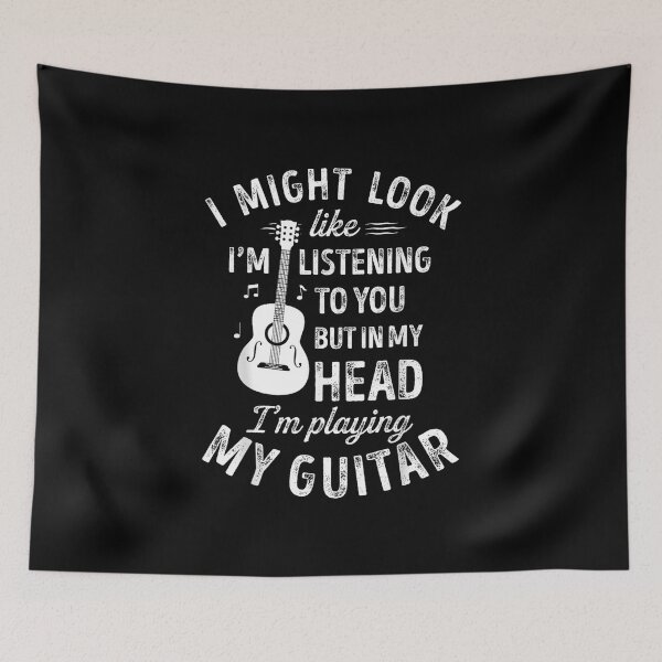 Item preview, I Might Look Like I'm Listening To You Playing Guitar designed and sold by rewingjadeArt.
