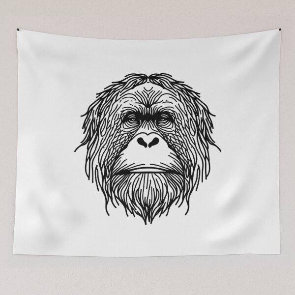 Item preview, Line Art: Orangutan designed and sold by CreativeSparkzz.