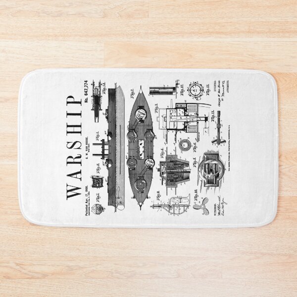 Artikelvorschau, Marine-Schlachtschiff, Kriegsschiff-Zerstörer, Vintage-Patent entworfen und verkauft von GrandeDuc.