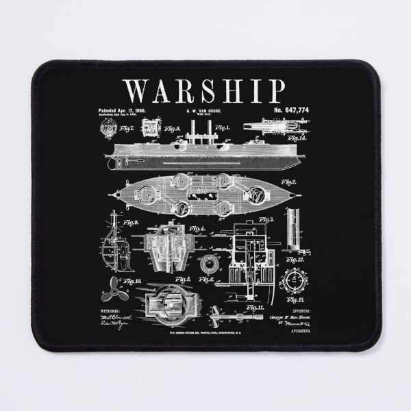 Artikelvorschau, Marine-Schlachtschiff, Kriegsschiff-Zerstörer, Vintage-Patent entworfen und verkauft von GrandeDuc.