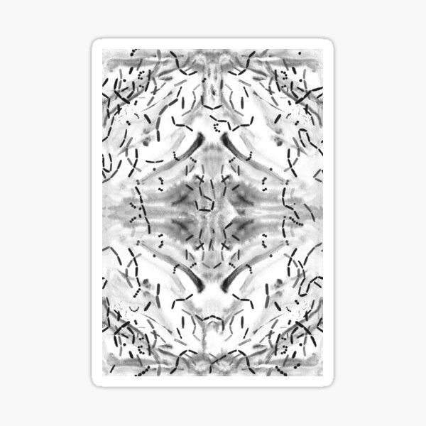 Bacteria in Black I Sticker