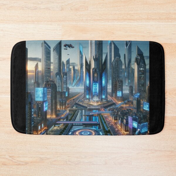 Item preview, Future Metropolis Neon Lights and Advanced Architecture designed and sold by BestArtByArvind.