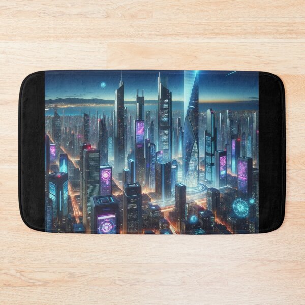 Item preview, Neon Metropolis A Vision of Future Skies designed and sold by BestArtByArvind.