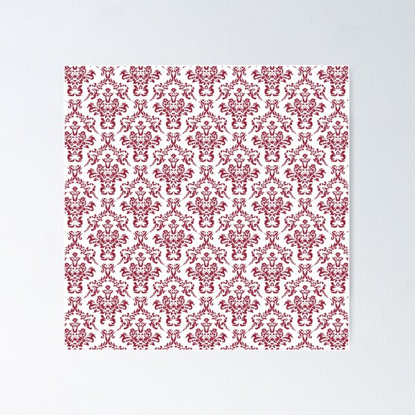 Item preview, Crimson Red Damask Flourish Pattern designed and sold by Jared Davies.