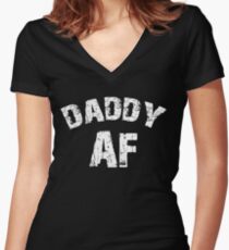 Daddy AF Women's Fitted V-Neck T-Shirt