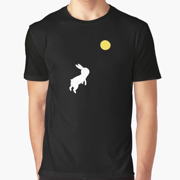 A Rubbit Jumps To The Moon Graphic T-Shirt