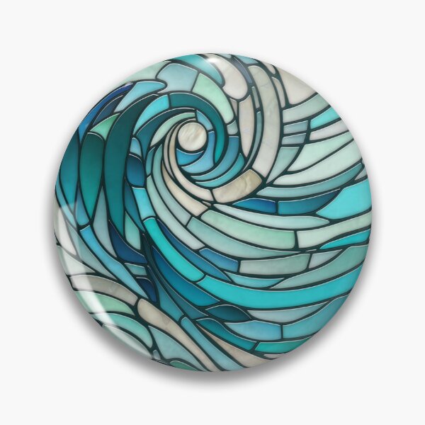 Item preview, Ocean Wave Spiral Mosaic  designed and sold by k9printart.