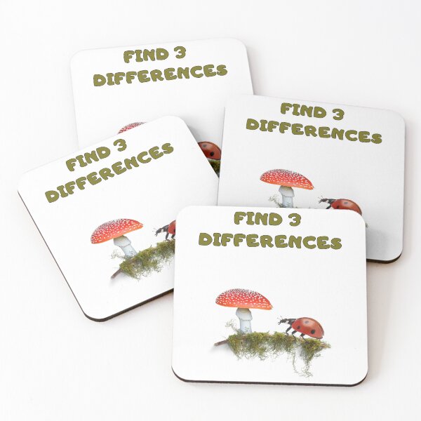 Item preview, Find 3 Differences Fly Agaric Mushroom and a Ladybird Funny Essential T-shirt designed and sold by MAGness.