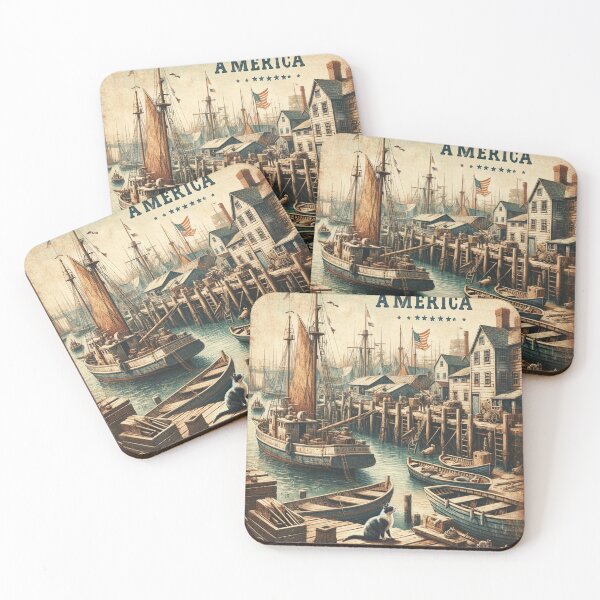 Item preview, American Boat Yard Rustic Scene designed and sold by ArtfulMiller.