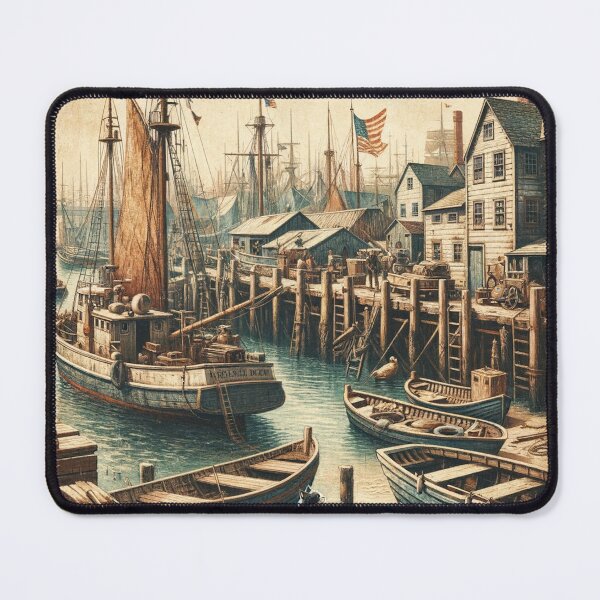Item preview, American Boat Yard Rustic Scene designed and sold by ArtfulMiller.