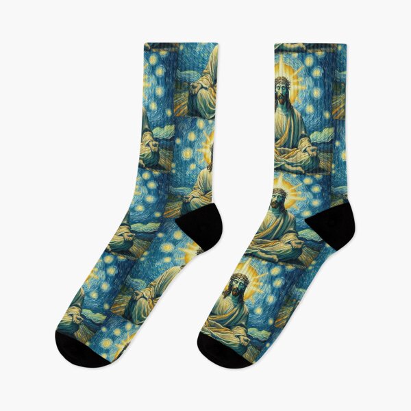 Item preview, Jesus Meditating - Van Gogh Style designed and sold by PickledjoArt.
