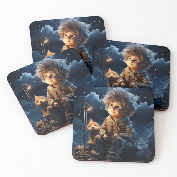 Item preview, Cute goodnight gnome looks into the night sky designed and sold by Bettina  Kienitz.