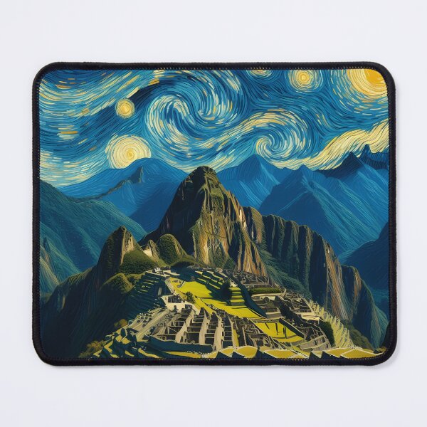 Item preview, Macchu Piccu, Peru, design in the style of Vincent van Gogh Starry Night designed and sold by CreativeSparkzz.