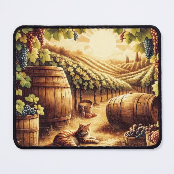 Item preview, Vineyard Cat Rustic Art designed and sold by ArtfulMiller.