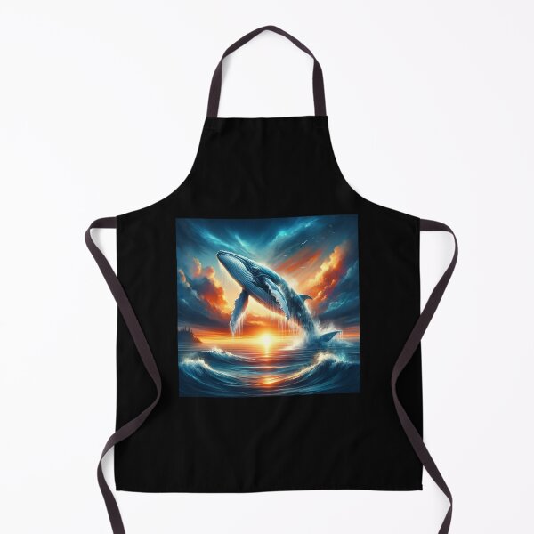 Item preview, Majestic Ocean Leap Whale in Sunset Silhouette designed and sold by BestArtByArvind.