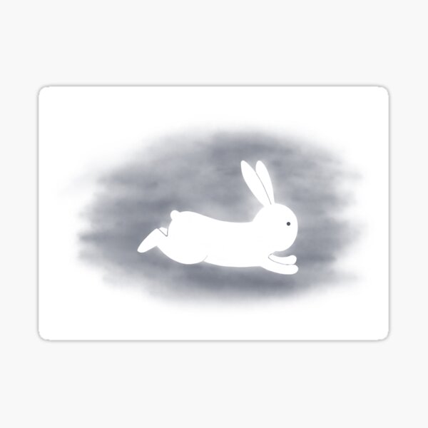 A Rabbit Runs Sticker