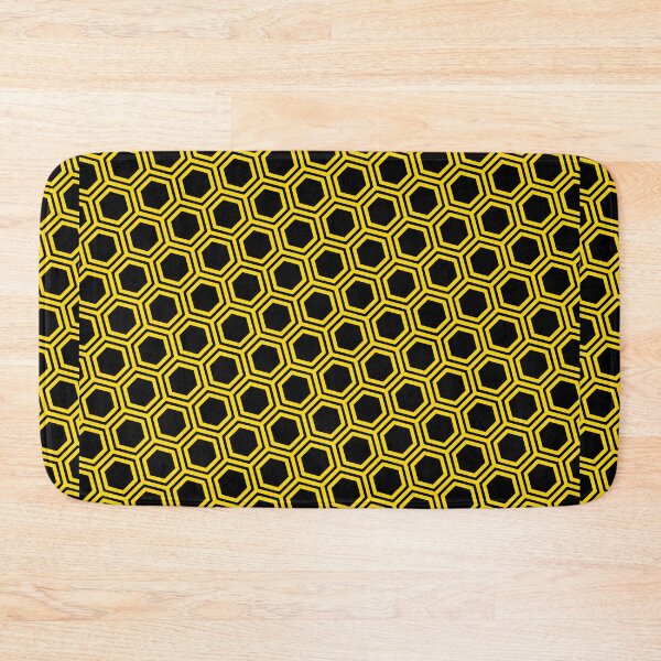 Item preview, Pattern hexagon gold on black background designed and sold by Heraldry design.