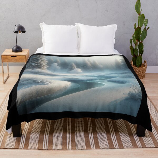 Item preview, Winter's Tranquil Embrace A Serene Snowscape designed and sold by BestArtByArvind.