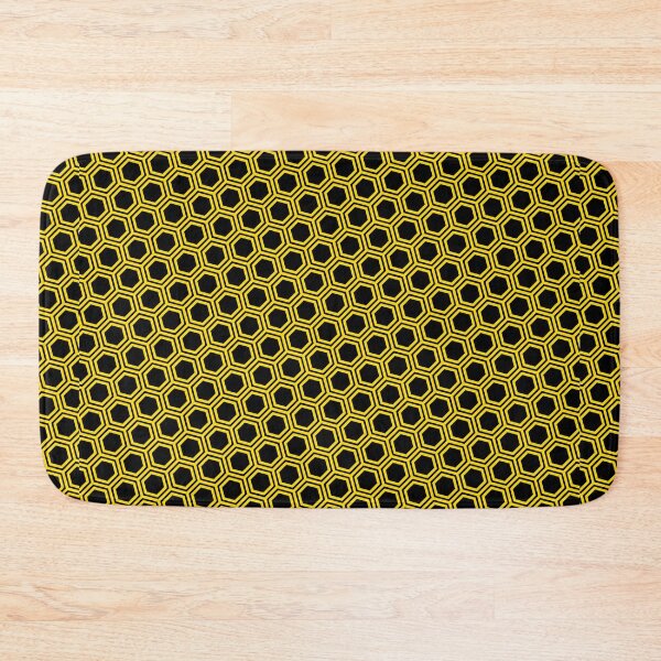Item preview, Pattern hexagonal gold on black background designed and sold by Heraldry design.
