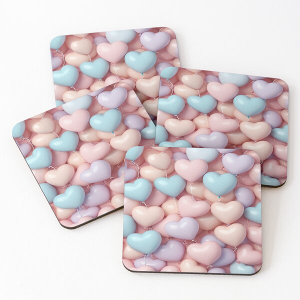 Item preview, Pastel Balloons Heart Pattern designed and sold by Itsheartshop.