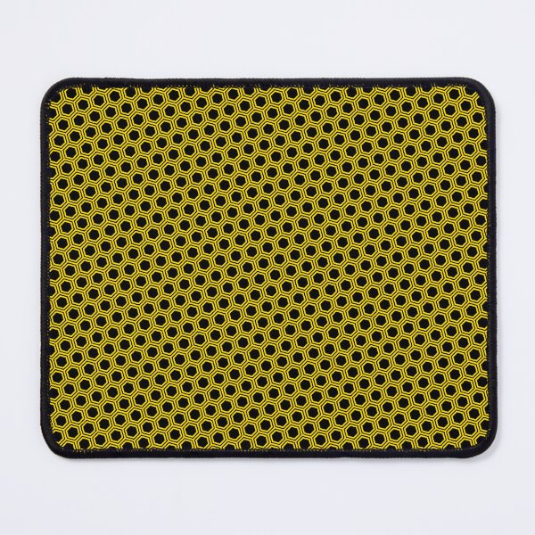 Item preview, Pattern hexagonal gold on black background designed and sold by lachataigne.
