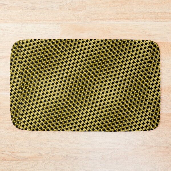 Item preview, Pattern hexagonal gold on black background designed and sold by Heraldry design.