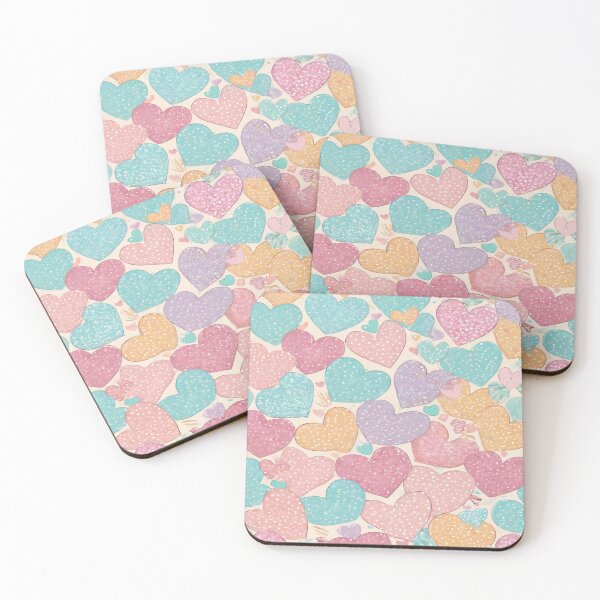 Item preview, Cute Pastel Hearts Pattern designed and sold by Itsheartshop.