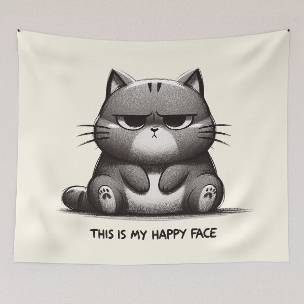 Item preview, Feline's Cranky Smile designed and sold by RuyaFab.