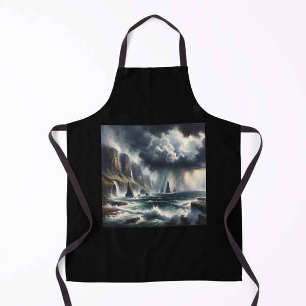 Item preview, Nature's Fury Thunderstorm Over Rugged Coastline designed and sold by BestArtByArvind.