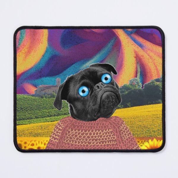 Item preview, Pug in sunflower field designed and sold by GasconyPassion.