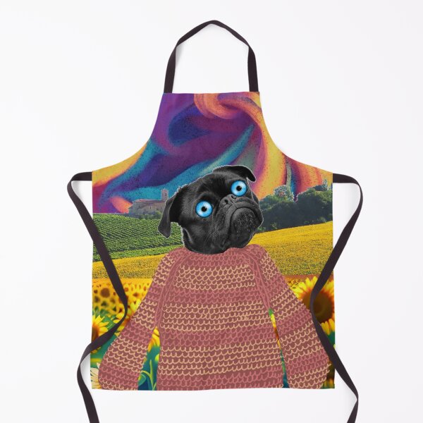 Item preview, Pug in sunflower field designed and sold by GasconyPassion.