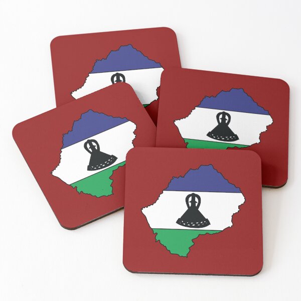 Item preview, Lesotho country shape flag designed and sold by Rachael Taylor.