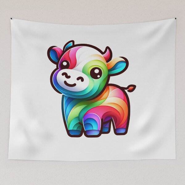 Item preview, Cute Little Cow Colorful designed and sold by LoviDesign.