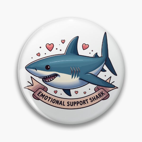 Item preview, Funny Cute Emotional Support Shark designed and sold by TomFrontierArt.