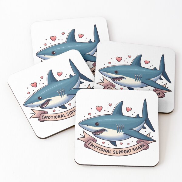 Item preview, Funny Cute Emotional Support Shark designed and sold by TomFrontierArt.