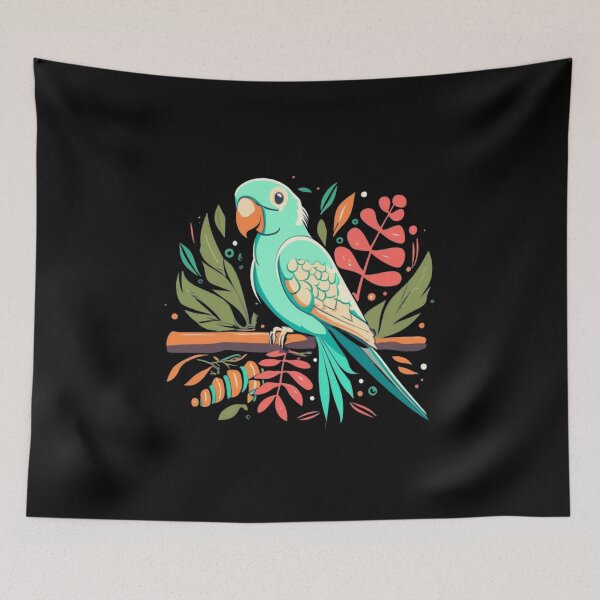 Item preview, Parrot Quaker cute colorful bird for childern  designed and sold by BlueGoldArt.