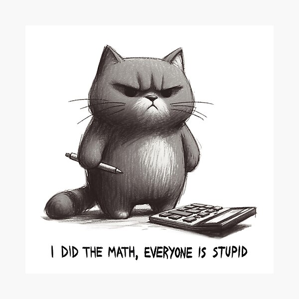 Item preview, Calculating Cat's Verdict designed and sold by RuyaFab.