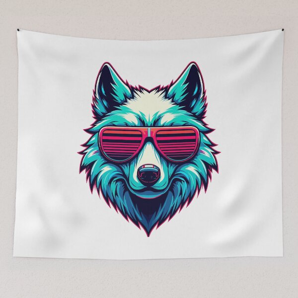Item preview, Cool Wolf with Sunglasses Pop Art Design designed and sold by SCG-designs.