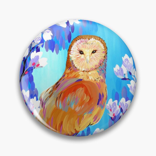 Item preview, Owl with Purple and Blue designed and sold by cathyjacobs.