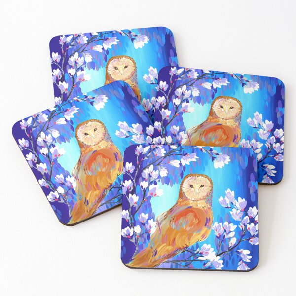 Item preview, Owl with Purple and Blue designed and sold by cathyjacobs.