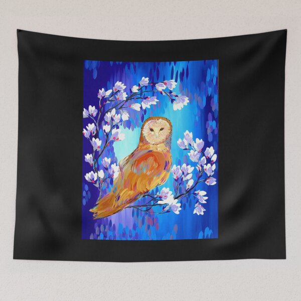 Item preview, Owl with Purple and Blue designed and sold by cathyjacobs.