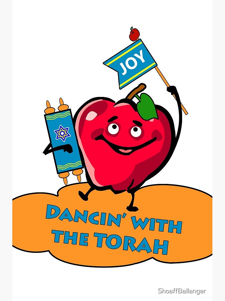 Simchat Torah, Dancin' With the Torah, Apple" Postcard by ShoaffBallanger |  Redbubble