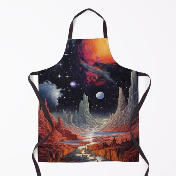 Item preview, Interstellar Artwork: Alien Landscape With River, Cliffs, Stars. designed and sold by GiveMeMood.
