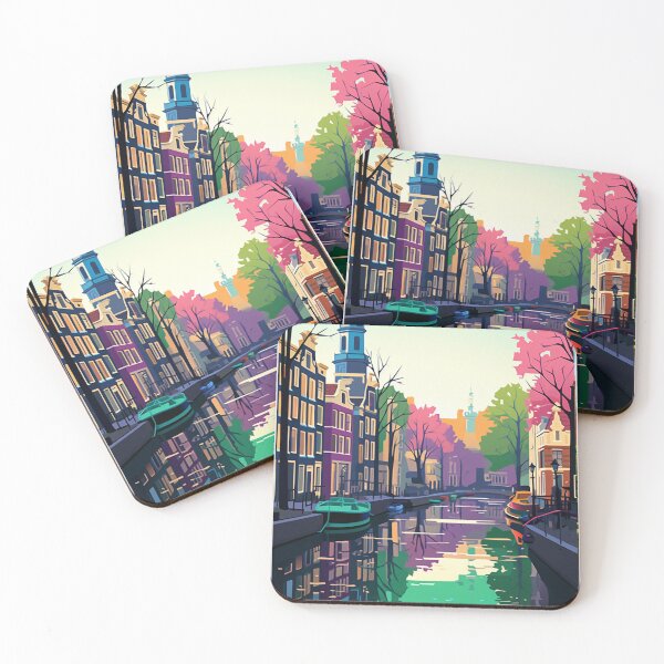 Item preview, Stunning Amsterdam Cityscape - A Captivating Wall Art Piece designed and sold by ZuelowArt.