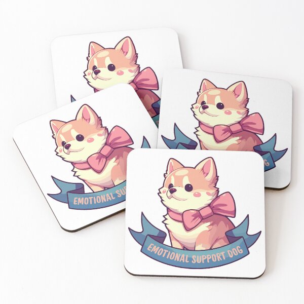 Item preview, Perro de apoyo emocional Kawaii designed and sold by TomFrontierArt.