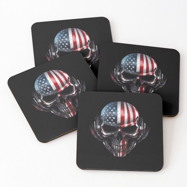 Item preview, American Flag Skull, Abstract, Military designed and sold by Burn-Ego.