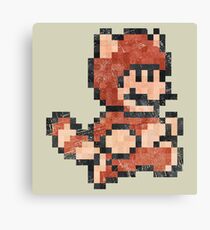 Super Mario Tanooki Vintage Pixels Canvas Print