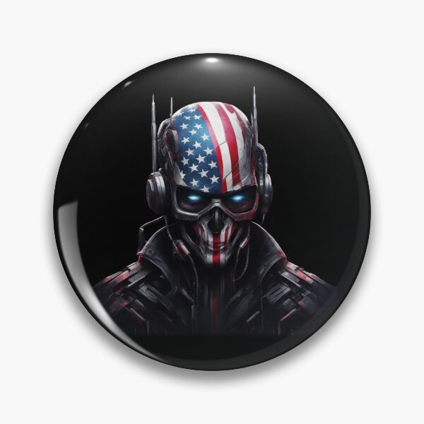 Item preview, Cyber Soldier, American Flag, Abstract, Military designed and sold by Burn-Ego.