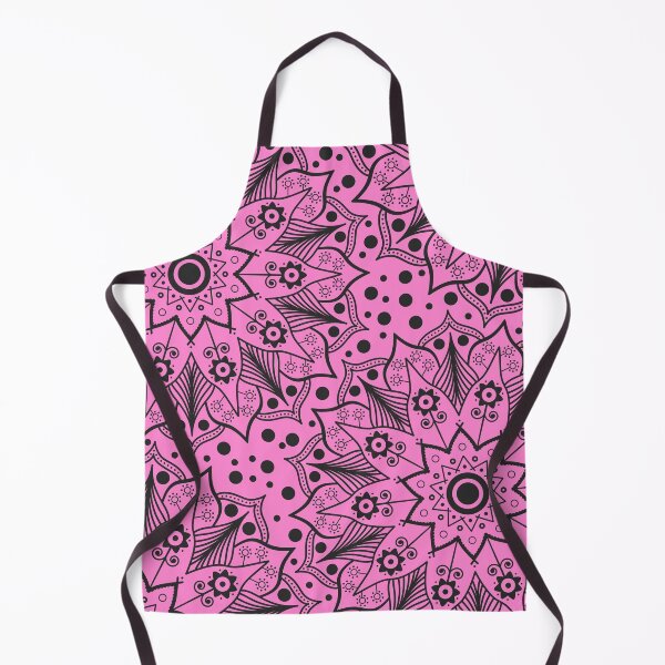 Item preview, Black Mandala Pattern on Pink Cute Bohemian designed and sold by humnoo.