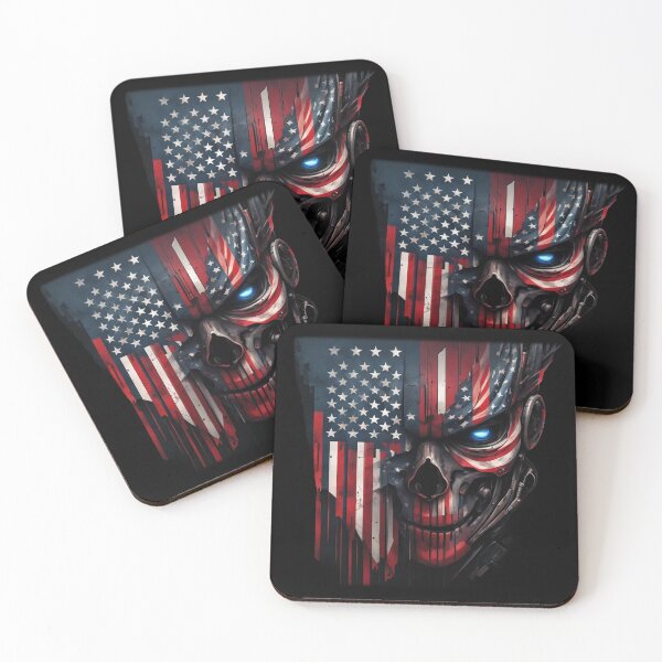 Item preview, American Flag, Cyborg, Abstract, Military designed and sold by Burn-Ego.